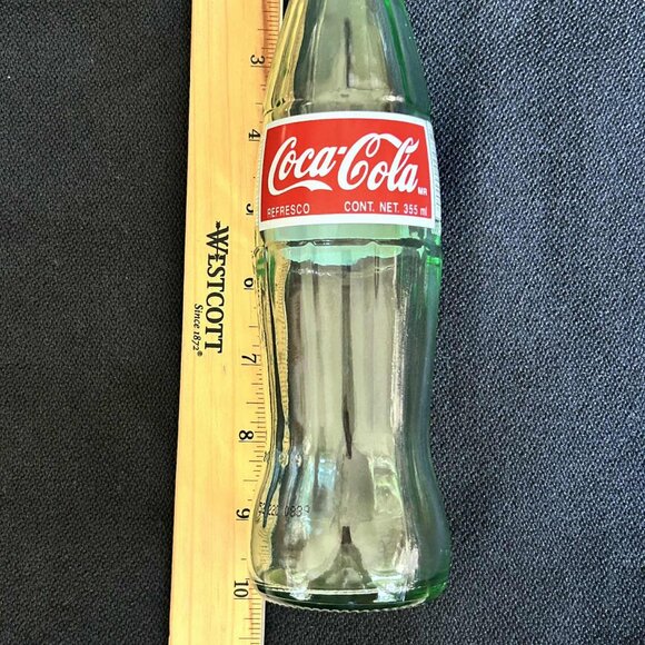 Coca-Cola Coke Bottle 2002 Hecho en Mexico 355 ml Green Glass Empty - Picture 7 of 8